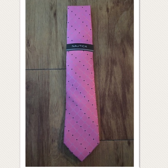 Nautica Other - NWT- NAUTICA Varmdo Grid Silk Tie- Pink Nautica Other - NWT- NAUTICA Varmdo Grid Silk Tie- Pink